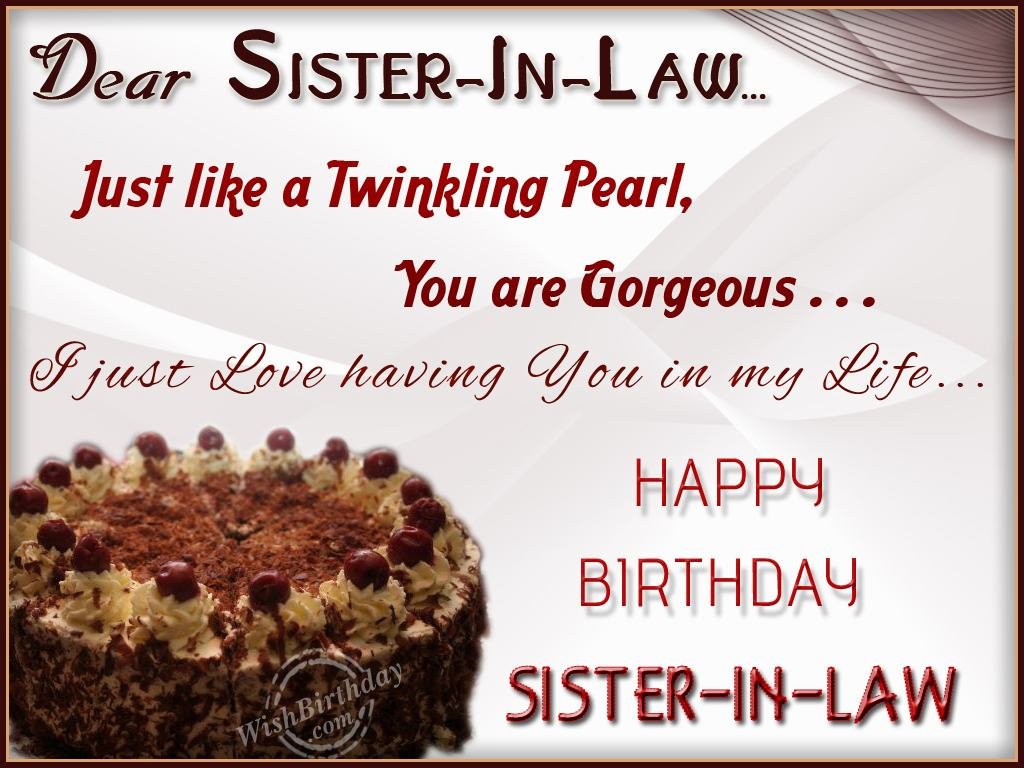 Wishing You Happy Birthday My Sister In Law WishBirthday