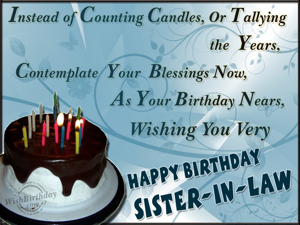 Wishing A Very Happy Birthday To Dear Sister In Law WishBirthday