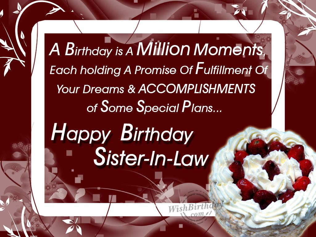 Happy Birthday Loving Sister In Law WishBirthday