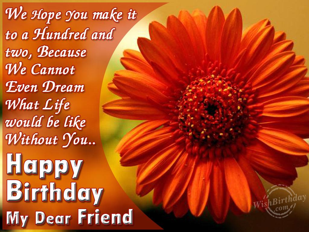 Happy Birthday My Dear Friend WishBirthday