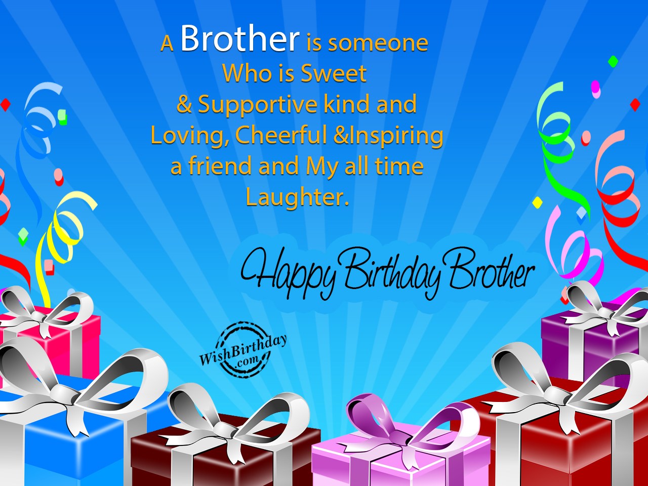 Wishing Happy Birthday To A Sweet Brother WishBirthday