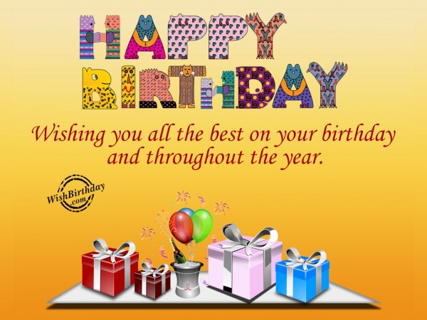 Wishing You All The Best On Your Birthday Birthday Wishes Happy