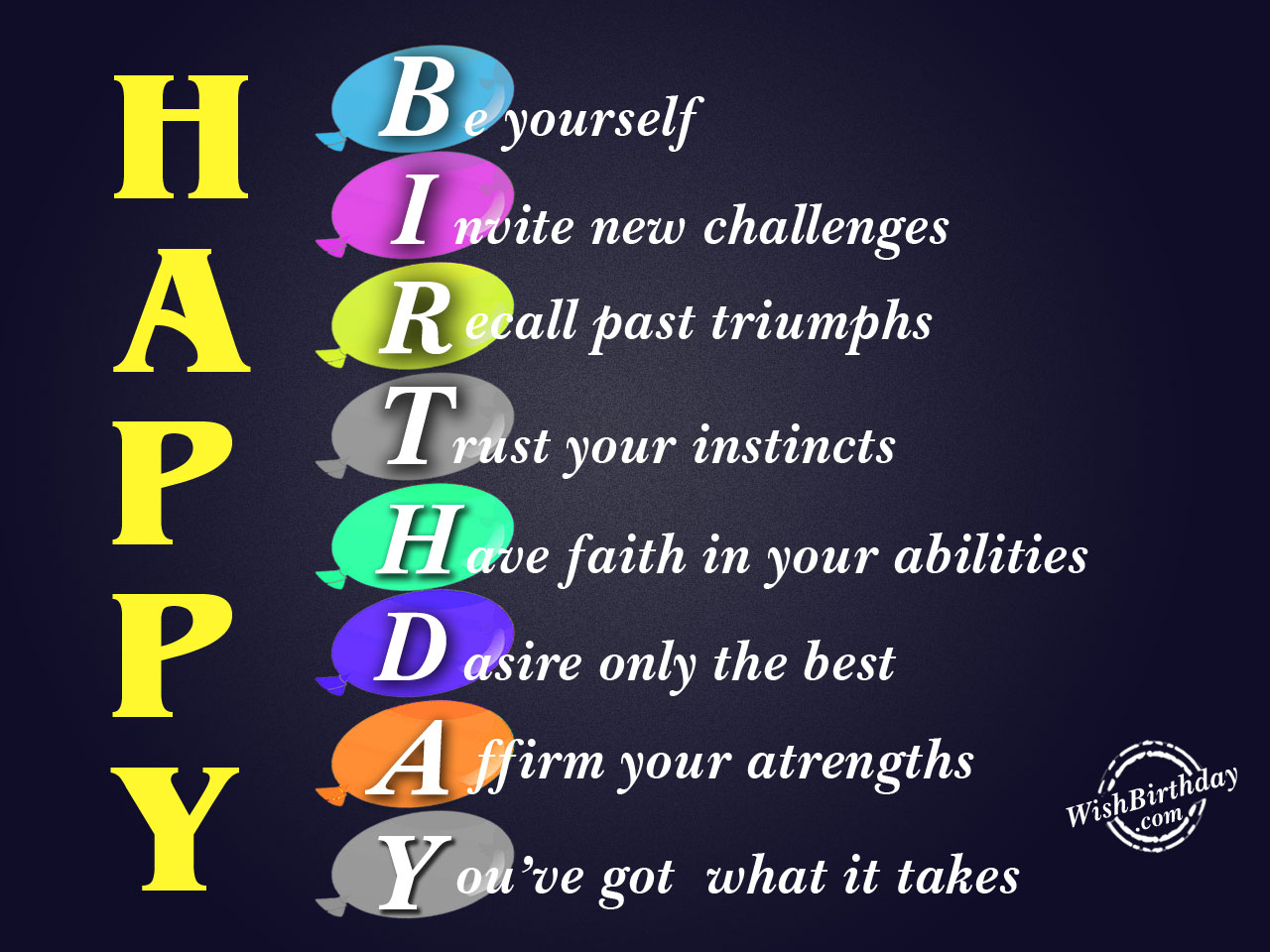 Be Yourself Happy Birthday WishBirthday