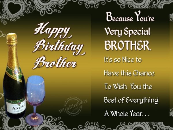 Special Birthday Wishes To Special Brother