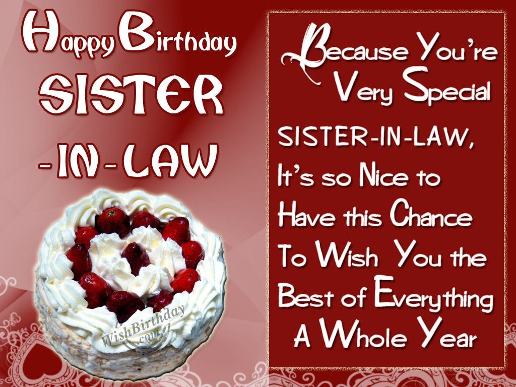 Special Birthday Wishes For Special Sis In Law Birthday Wishes Happy 