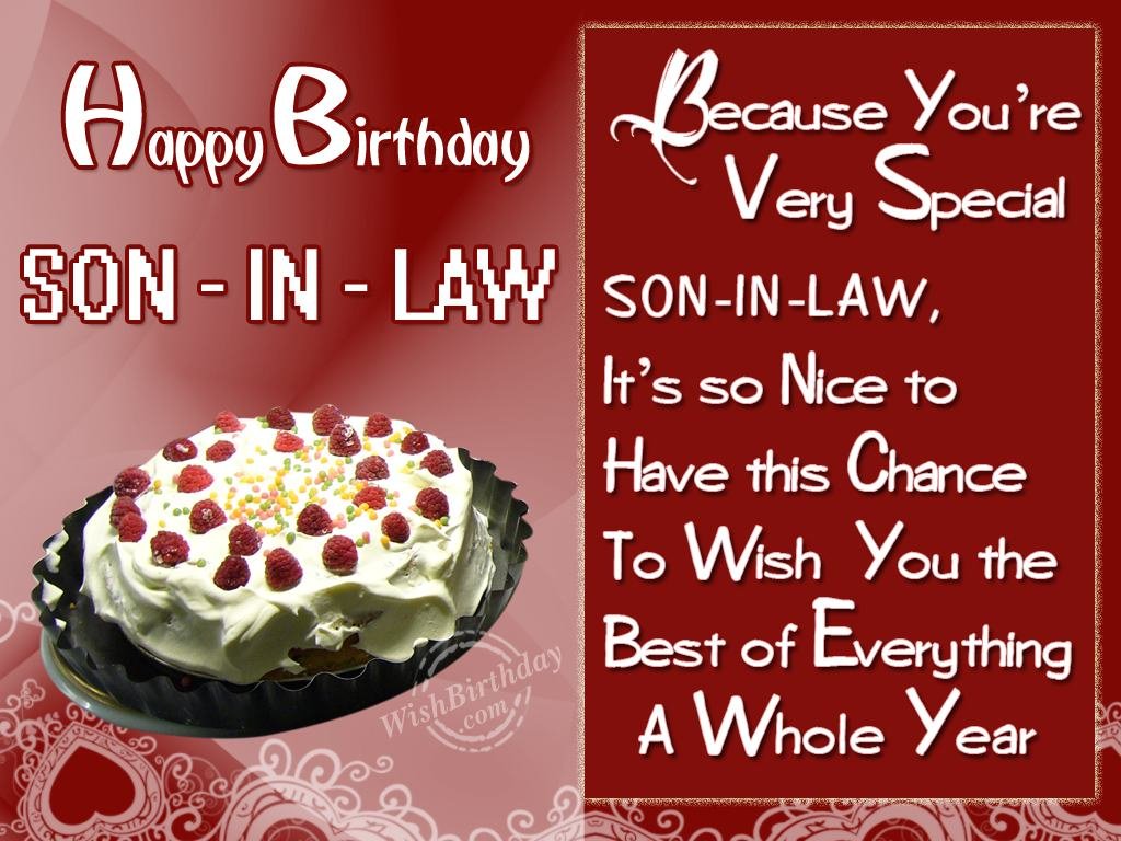 Free Birthday Greetings For Son In Law The Cake Boutique