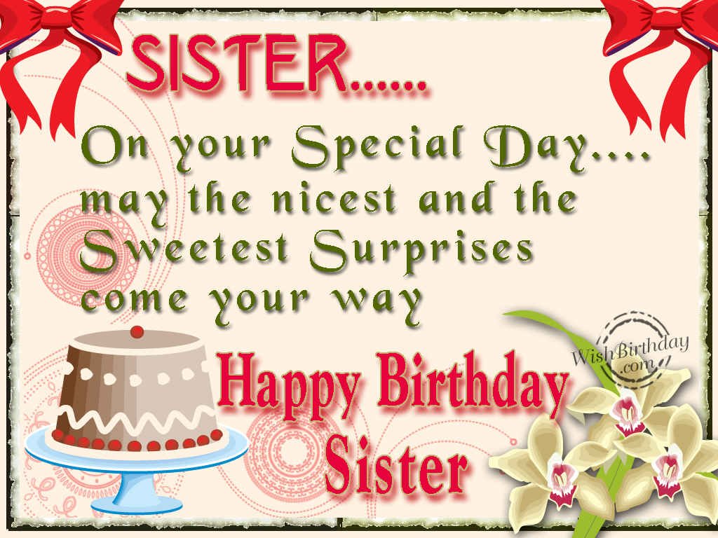 Happy Birthday Sister - Birthday Wishes, Happy Birthday Pictures