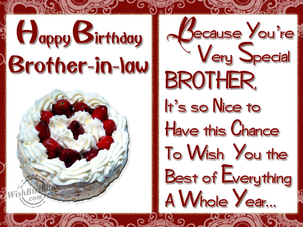 Happy Birthday To A Special Brother in law Birthday Wishes Happy 