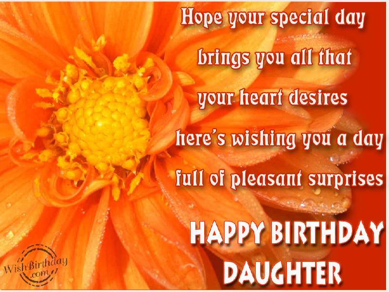 Happy Birthday Dear Daughter WishBirthday