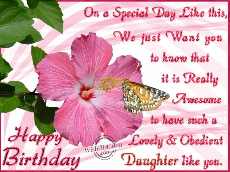 Happy Birthday To A Lovely Daughter Birthday Wishes Happy Birthday 