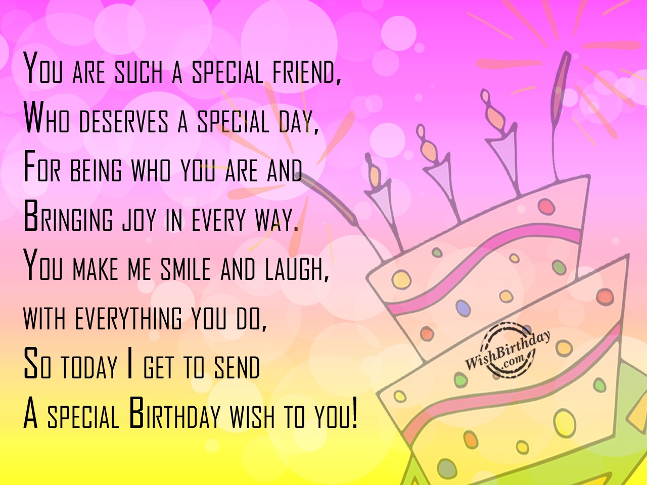 Special Cards For Birthday Wishes