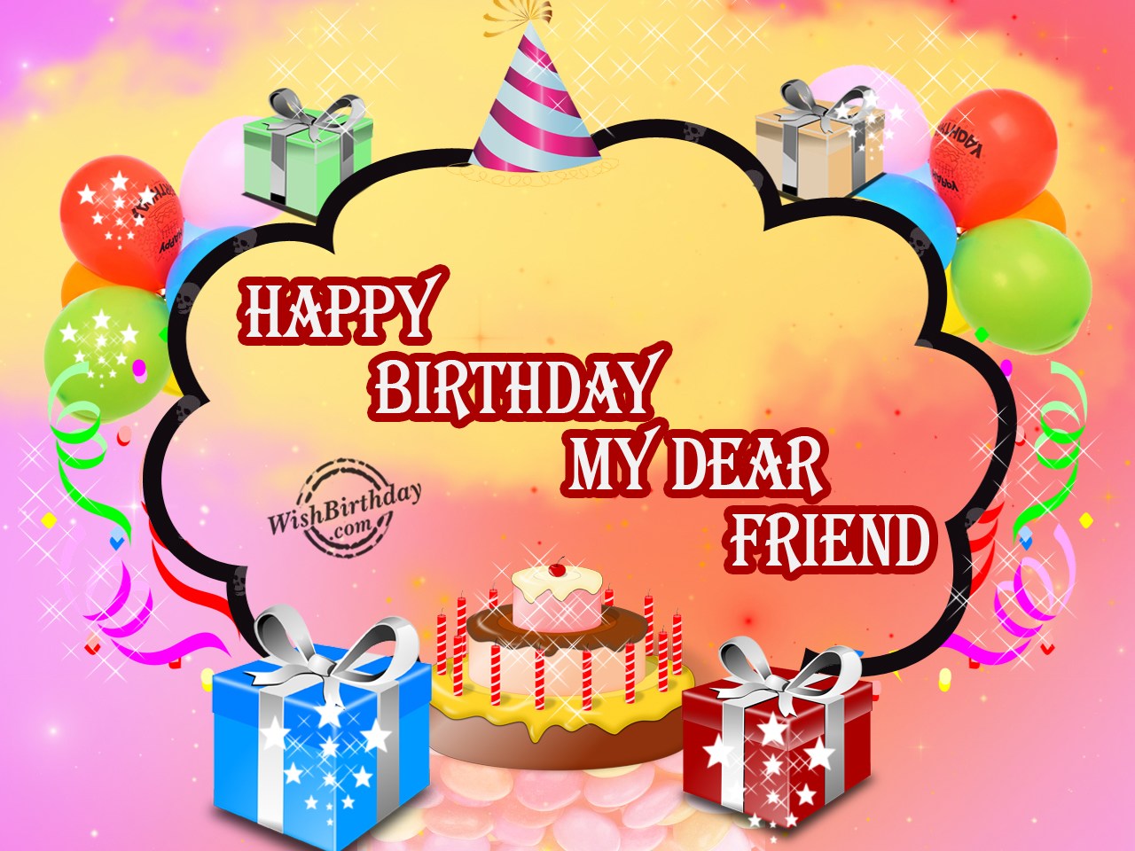 Wishing Happy Birthday To My Sweet Friend - Birthday Wishes, Happy ...