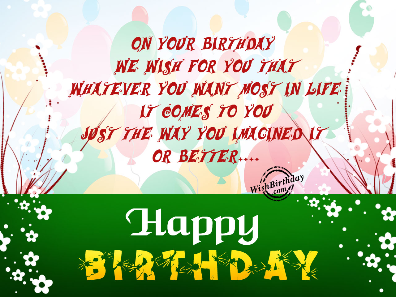 Birthday Wishes With Quotes - Birthday Wishes, Happy Birthday Pictures