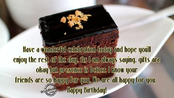 Have A Wonderful Celebration Today - Birthday Wishes, Happy Birthday ...