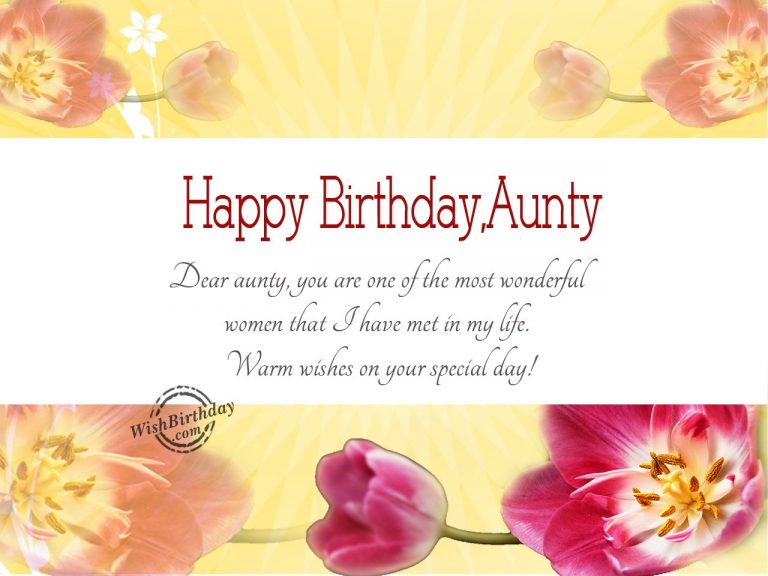 Birthday Wishes For Aunt - Birthday Images, Pictures