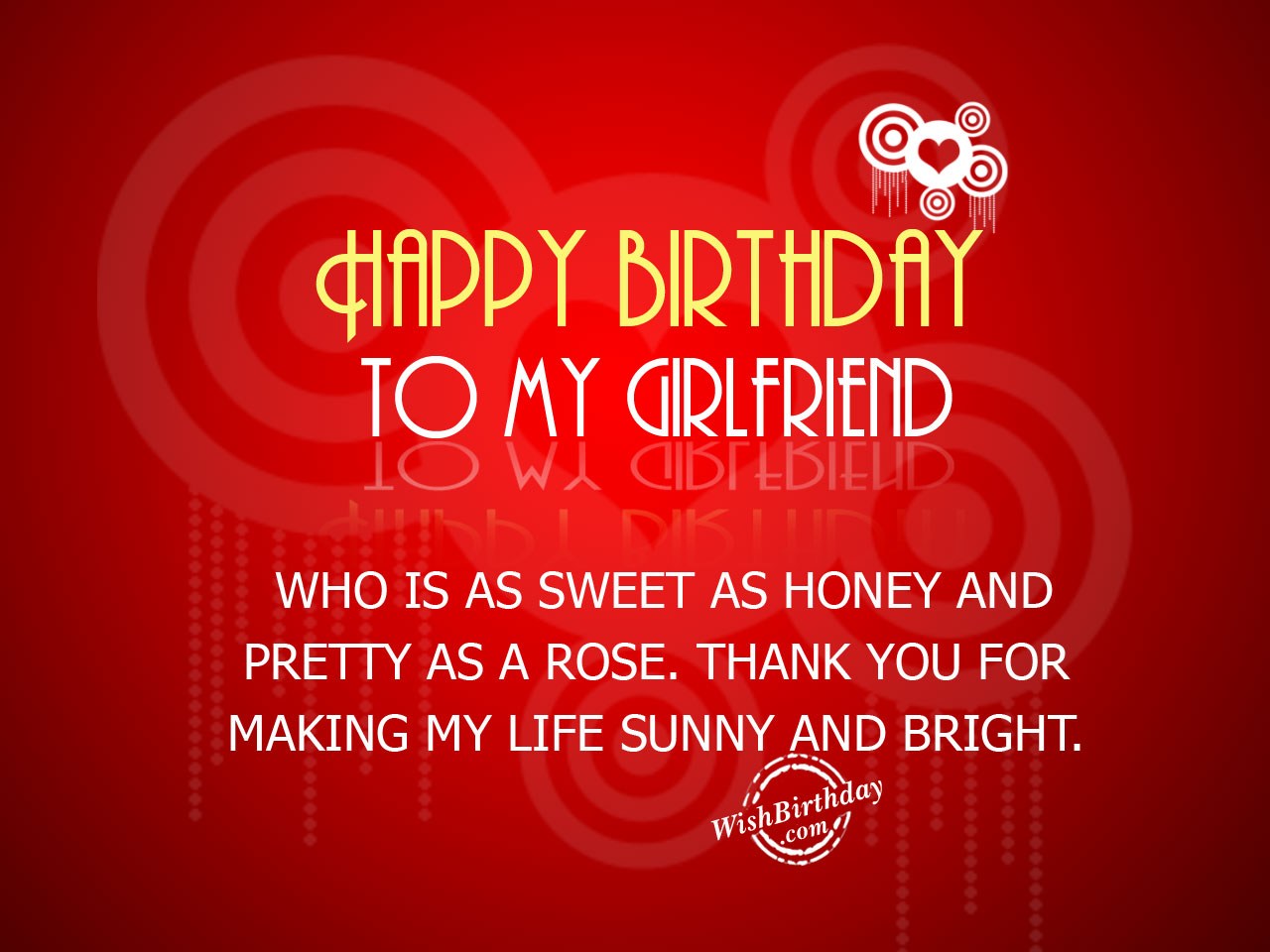 Birthday Wishes For Girlfriend - Birthday Images, Pictures
