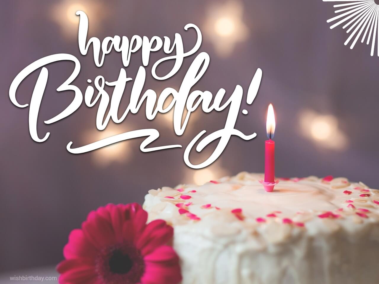 Happy Birthday With Candle Cake - Birthday Wishes, Happy Birthday ...